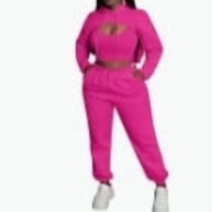 2 Pcs Women's Pink Jumpsuit